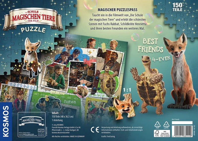 Puzzle Die Schule der magischen Tiere, 150 Teile, 150 Puzzleteile, Made in Germany de KOSMOS, édition Multicolore – boîte 2 sur 5