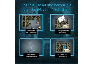 Puzzle EXIT® Das Puzzle Die drei ??? Toteninsel, 500 Puzzleteile, Made in Germany de KOSMOS, édition Multicolore – boîte 4 sur 5