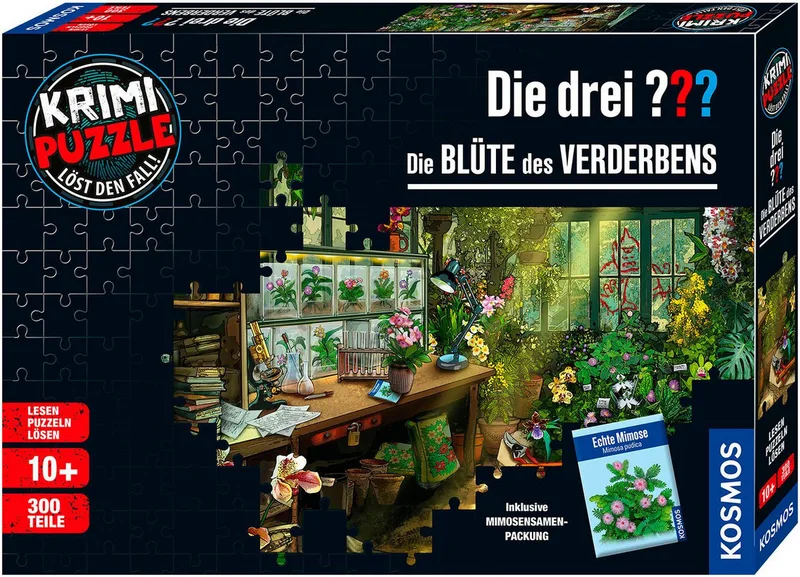 Puzzle Krimipuzzle Die drei ??? Die Blüte des Verderbens, 300 Puzzleteile, Made in Germany van KOSMOS, editie Meerkleurig – doos 1 van 5