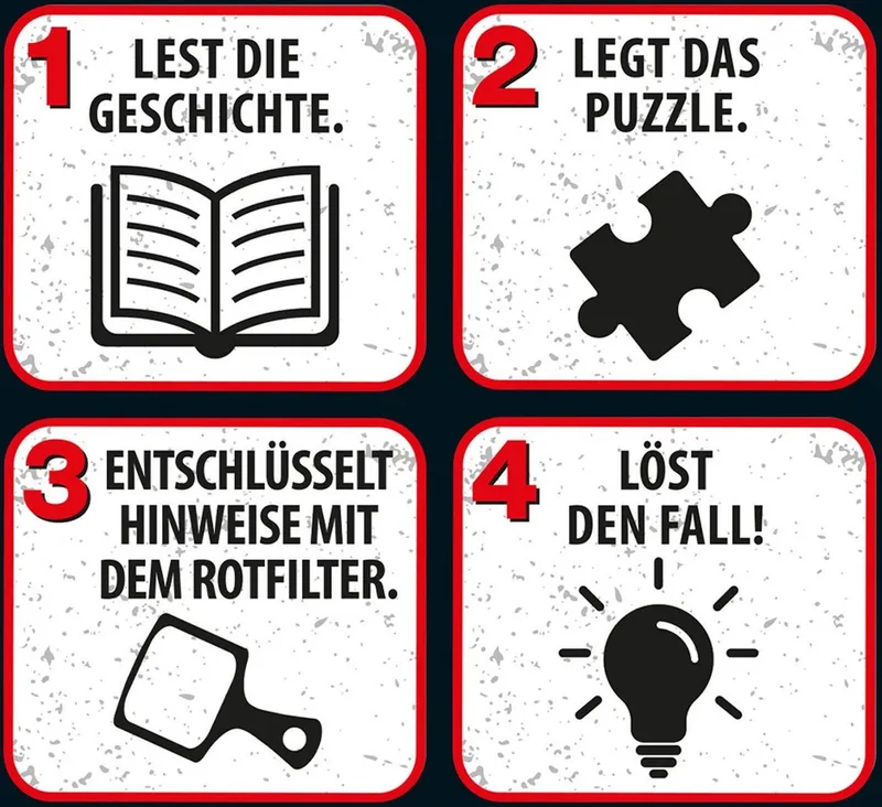 Puzzle Krimipuzzle Die drei ??? Kids 200 Teile / Spuk auf dem Schulfest, 200 Puzzleteile, leuchtet im Dunkeln, Made in Germany von KOSMOS, Ausgabe Mehrfarbig – Schachtel 3 von 5