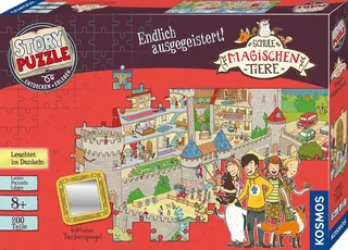 Puzzle Story Puzzle: Die Schule der magischen Tiere, Endlich Ausgegeistert!, 200 Puzzleteile, mit Leuchteffekt, Made in Germany de KOSMOS, édition Multicolore – boîte 1 sur 5