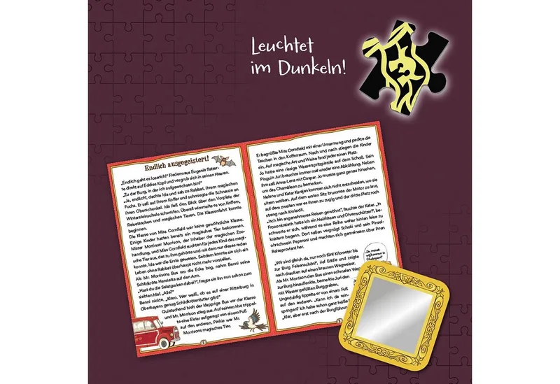 Puzzle Story Puzzle: Die Schule der magischen Tiere, Endlich Ausgegeistert!, 200 Puzzleteile, mit Leuchteffekt, Made in Germany de KOSMOS, édition Multicolore – boîte 5 sur 5