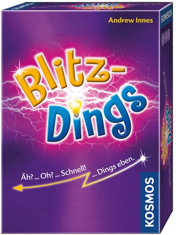 Spiel Blitzdings, Partyspiel, Made in Germany fra KOSMOS, Lila-udgave – æske