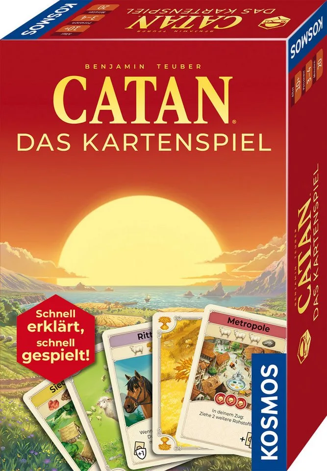 Spiel CATAN Das Kartenspiel, Strategiespiel, Made in Germany von KOSMOS, Ausgabe Bunt – Schachtel