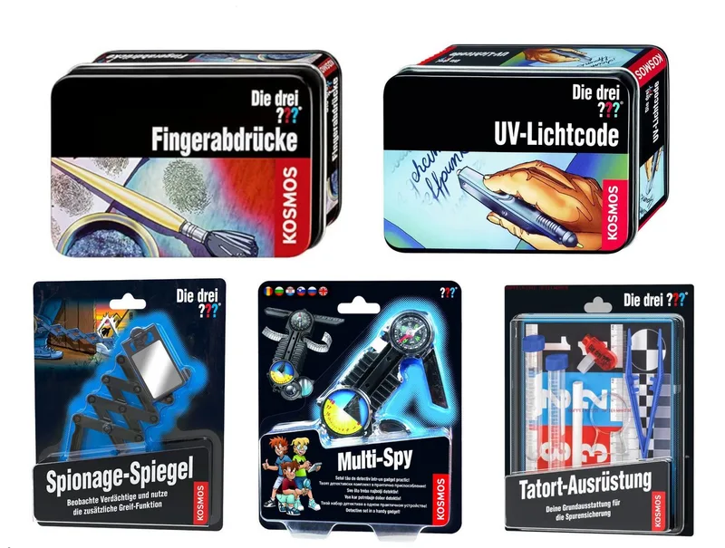 Spiel Die Drei ??? Fragezeichen - großes Detektiv-Set (5-teilig), Entdeckerspielzeug from KOSMOS – box