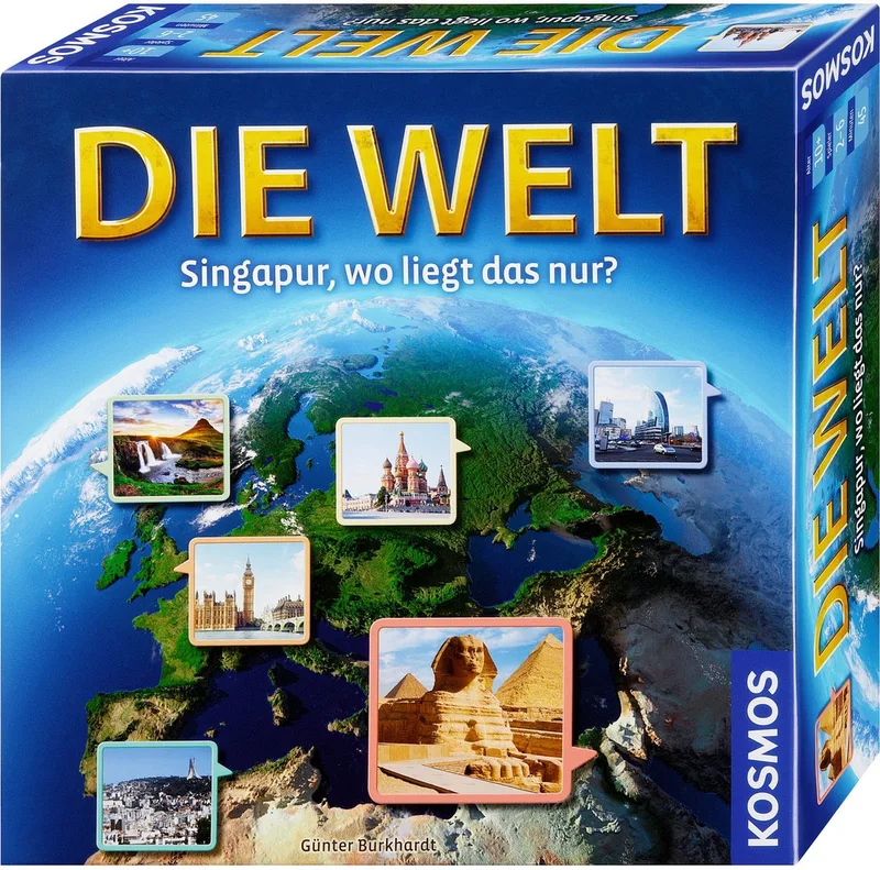 Spiel Die Welt - Singapur, wo liegt das nur?, Geografie-Spiel, Made in Germany from KOSMOS, Bunt edition – box