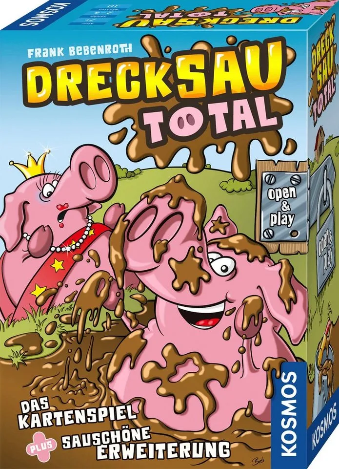 Spiel Drecksau total, Kartenspiel fra KOSMOS, Bunt-udgave – æske