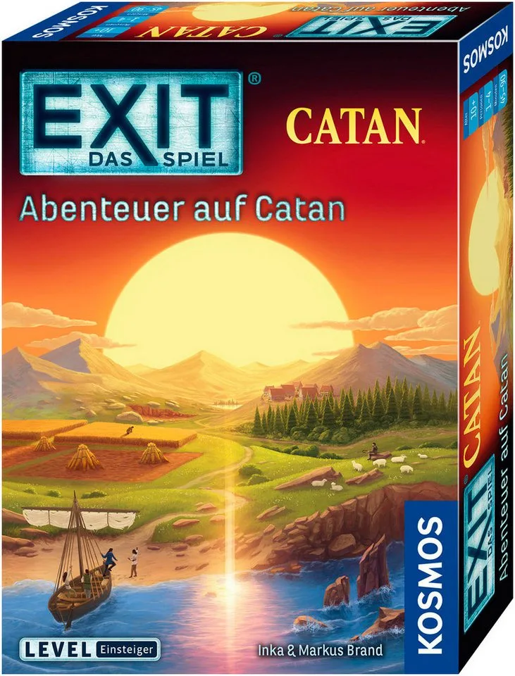Spiel EXIT® Das Spiel Abenteuer auf Catan, Strategiespiel, Made in Germany von KOSMOS, Ausgabe Mehrfarbig – Schachtel