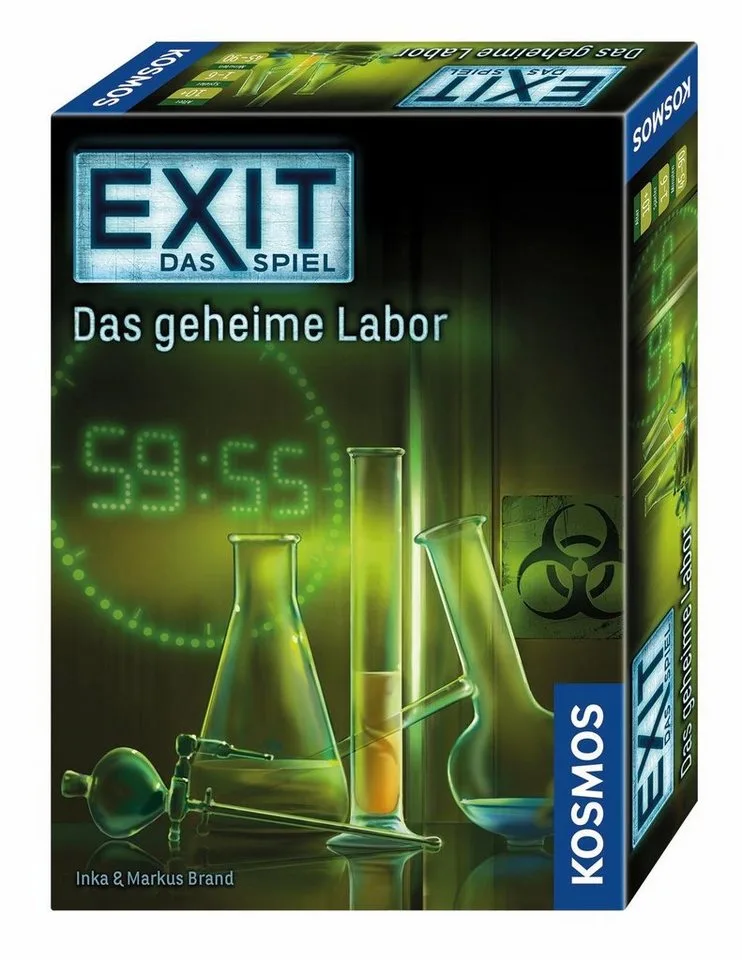 Spiel EXIT, Das Spiel, Das geheime Labor, Rätselspiel, Made in Germany fra KOSMOS, Bunt-udgave – æske