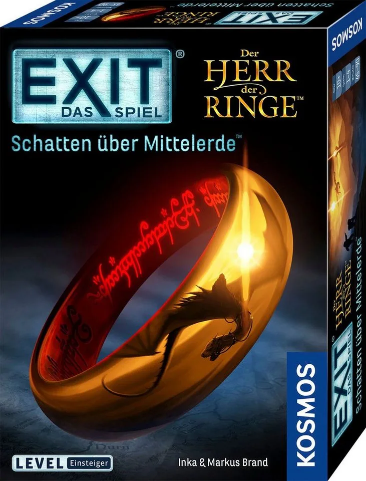 Spiel EXIT, Das Spiel, Schatten über Mittelerde™, Rätselspiel, Made in Germany fra KOSMOS, Bunt-udgave – æske