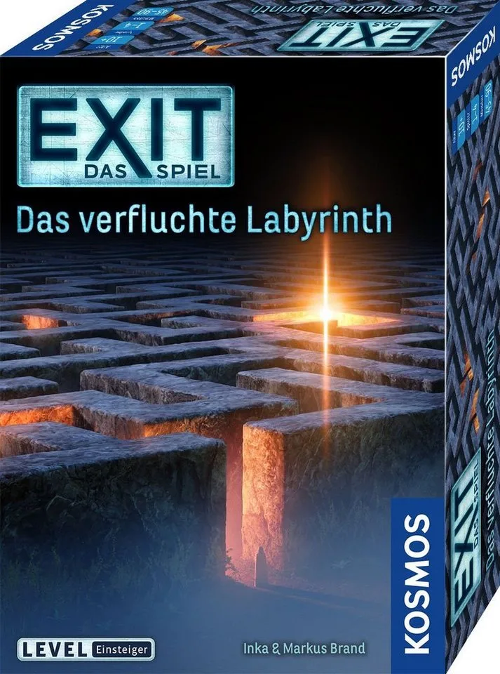 Spiel EXIT, Das verfluchte Labyrinth, Rätselspiel, Made in Germany fra KOSMOS, Bunt-udgave – æske