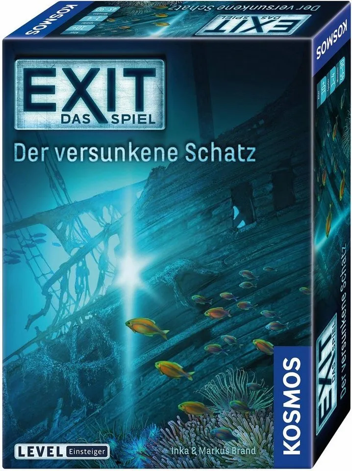 Spiel EXIT, Der versunkene Schatz, Rätselspiel, Made in Germany from KOSMOS, Bunt edition – box