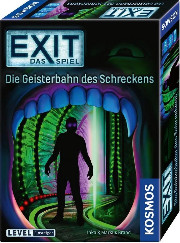 Spiel EXIT, Die Geisterbahn des Schreckens, Rätselspiel, Made in Germany från KOSMOS, utgåva Bunt – kartong