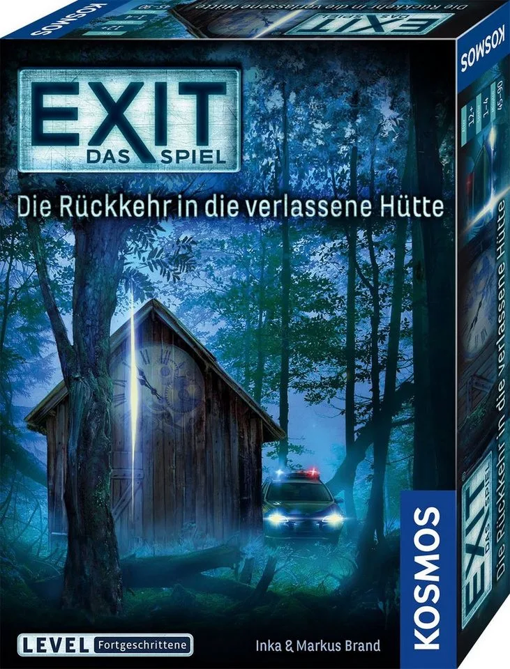 Spiel EXIT, Die Rückkehr in die verlassene Hütte, Rätselspiel, Made in Germany von KOSMOS, Ausgabe Bunt – Schachtel