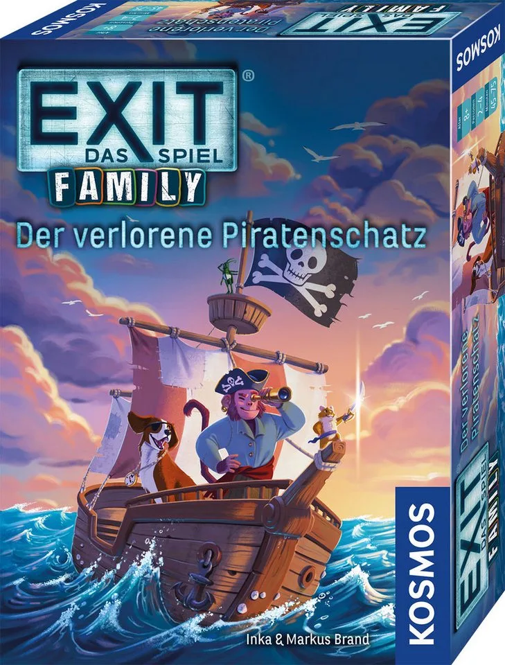 Spiel EXIT® Family Der verlorene Piratenschatz, Rätselspiel, Made in Germany from KOSMOS, Bunt edition – box