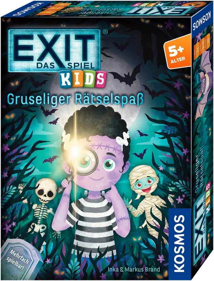 Spiel EXIT® Kids Gruseliger Rätselspaß, Made in Germany fra KOSMOS, Bunt-udgave – æske
