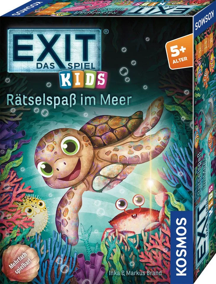 Spiel EXIT® Kids Rätselspaß im Meer, Rätselspiel, Made in Germany from KOSMOS, Bunt edition – box