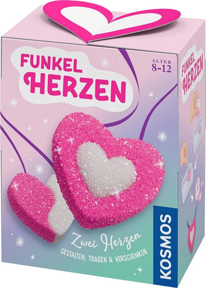 Spiel Funkel-Herzen Schmuck Bastelset Experimentierkasten KOSMOS von KOSMOS – Schachtel