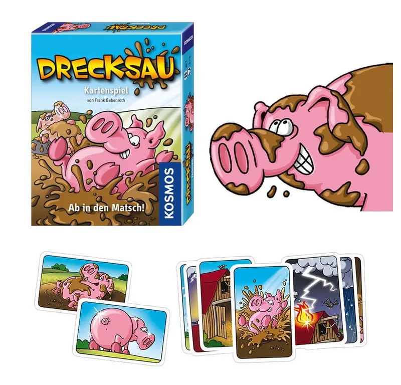 Spiel Kartenspiel Drecksau - Ab in den Matsch von KOSMOS – Schachtel