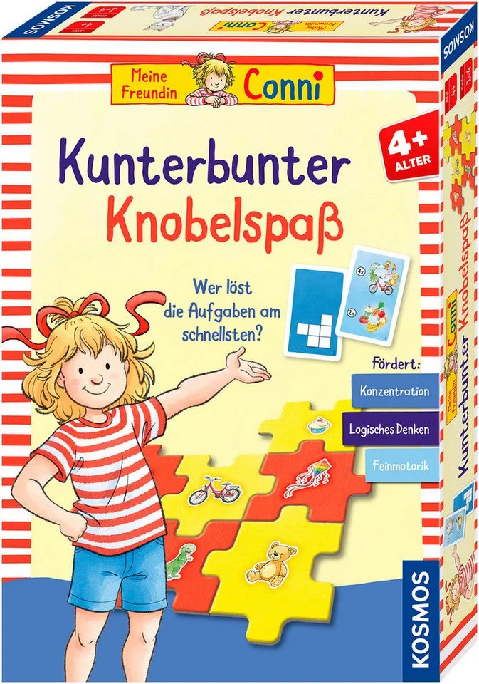 Spiel Meine Freundin Conni - Kunterbunter Knobelspaß, Denkspiel, Made in Germany from KOSMOS, Bunt edition – box