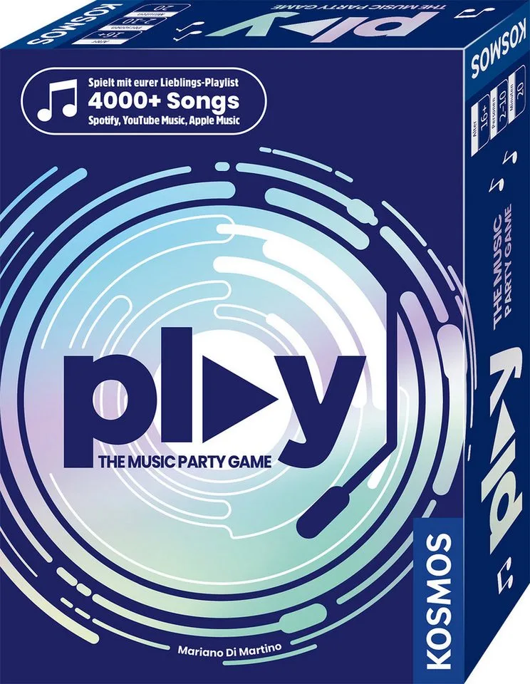 Spiel PLAY The Music Party Game, Quizspiel, Made in Germany from KOSMOS, Bunt edition – box