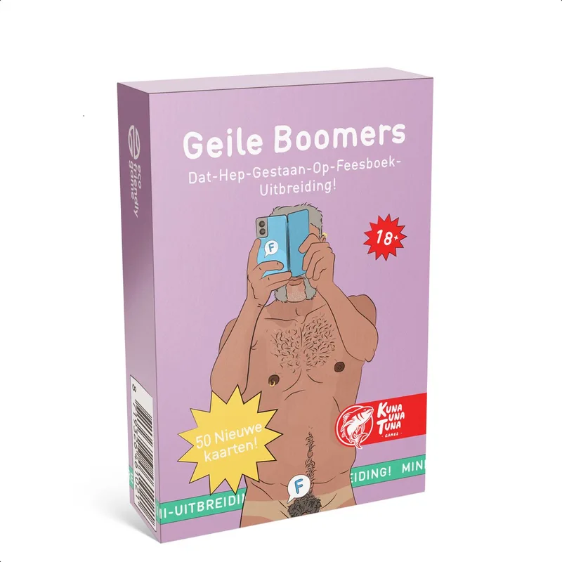 Geile Boomers uitbreiding voor Dat Hep Gestaan Op Feesboek de Kuna Una Tuna Games – boîte