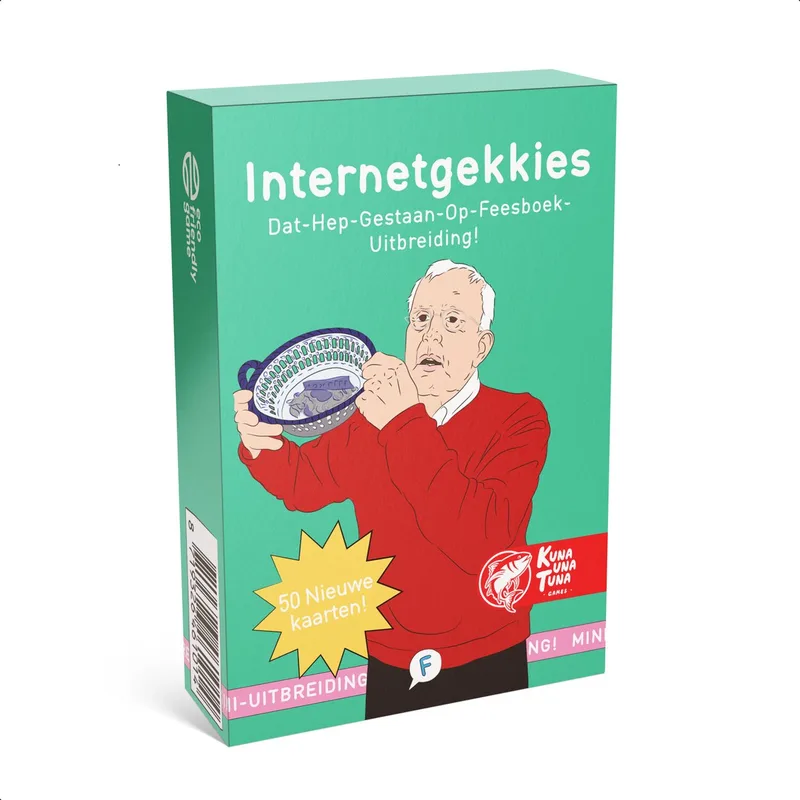 Internetgekkies uitbreiding voor Dat Hep Gestaan Op Feesboek fra Kuna Una Tuna Games – æske