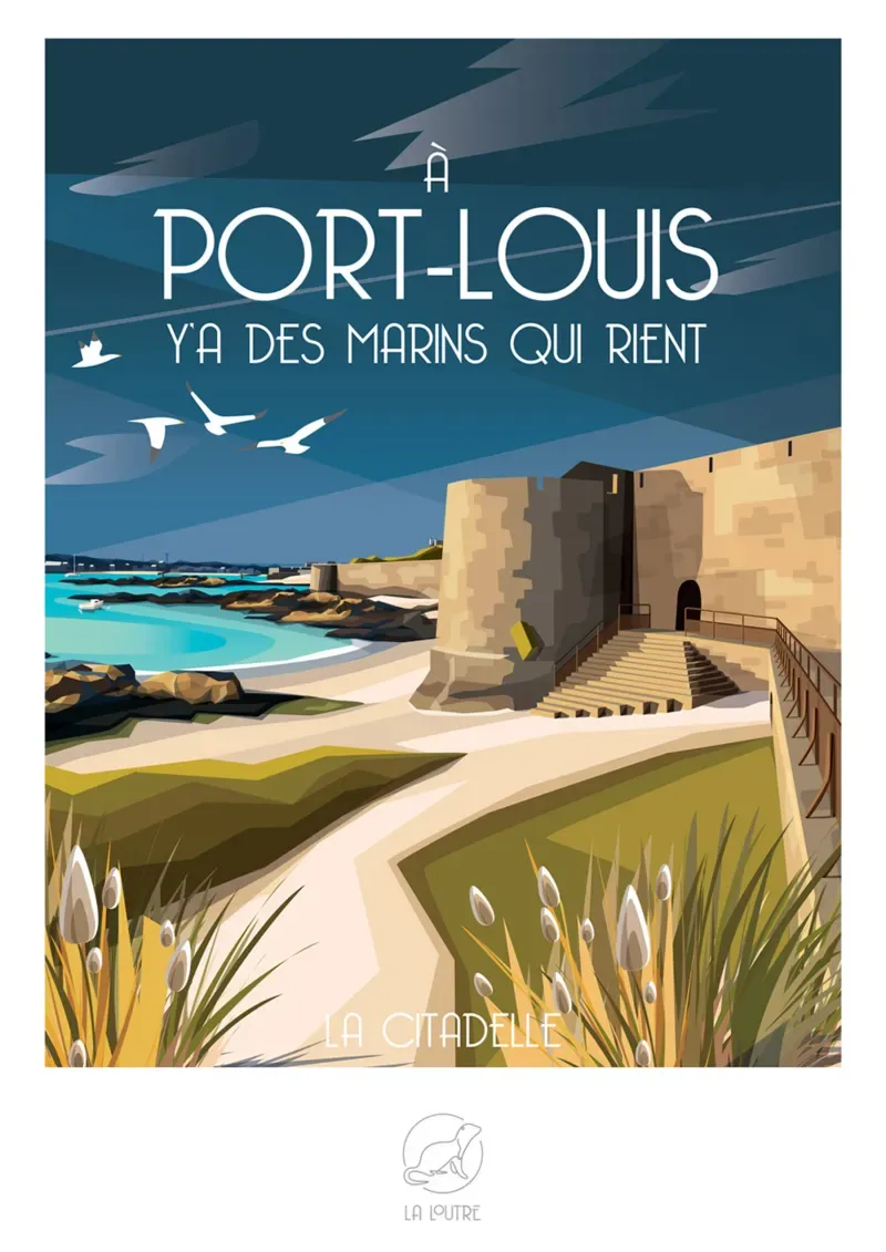 Puzzle A PORT LOUIS y'a Des Marins Qui Rient - 1000 pièces fra La Loutre – æske