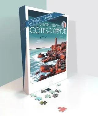 Puzzle Bâbord, Tribord, CÔTES-D'ARMOR - 1000 pièces de La Loutre – boîte 2 sur 2