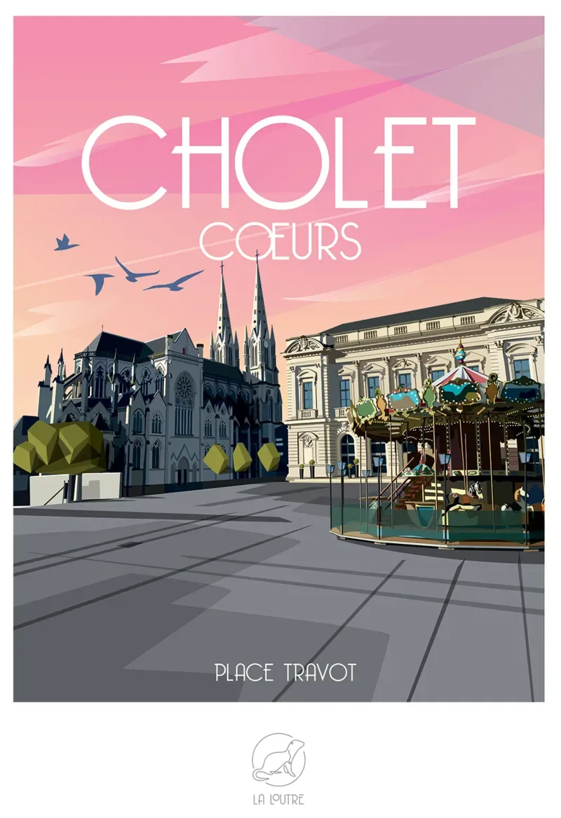 Puzzle CHOLET Coeurs - 1000 pièces de La Loutre – boîte 1 sur 2