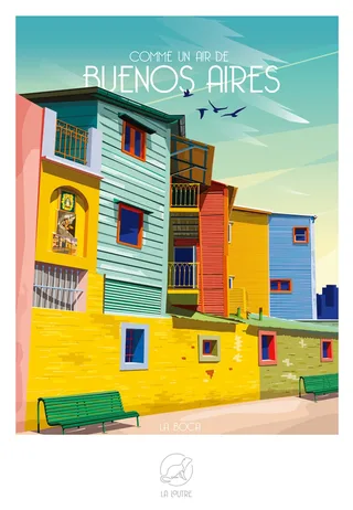Puzzle Comme un Air de BUENOS AIRES - La Boca - 1000 pièces de La Loutre – boîte 1 sur 2