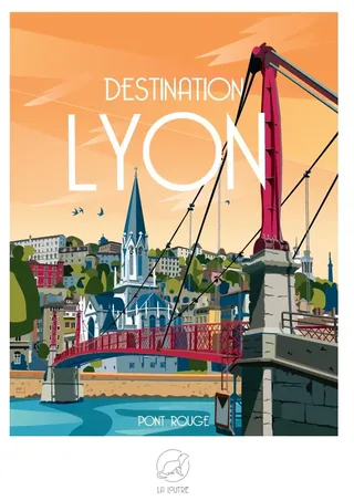 Puzzle Destination LYON - Pont Rouge - 1000 pièces von La Loutre – Schachtel 1 von 2