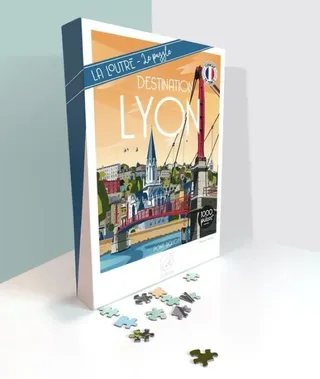 Puzzle Destination LYON - Pont Rouge - 1000 pièces von La Loutre – Schachtel 2 von 2