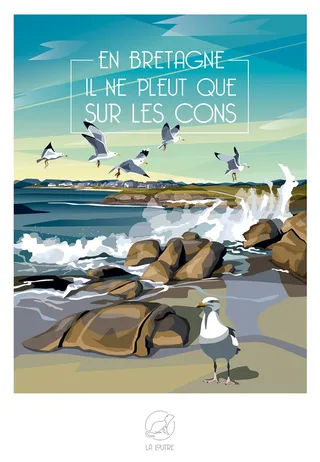 Puzzle En BRETAGNE Il ne pleut que sur les Cons - 1000 pièces from La Loutre – box 1 of 2