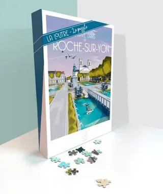 Puzzle Gravé dans la ROCHE-SUR-YON - La Place Napoléon - 1000 pièces de La Loutre – boîte 2 sur 2
