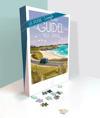 Puzzle GUIDEL Telle Quelle - Plage du Loc'h - 1000 pièces von La Loutre – Schachtel 2 von 2