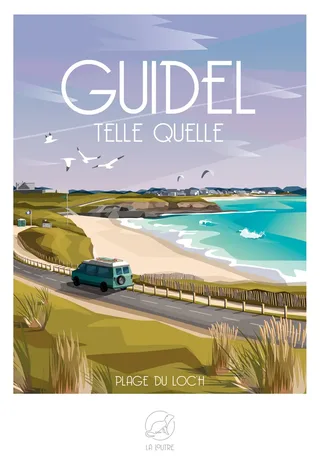 Puzzle GUIDEL Telle Quelle - Plage du Loc'h - 1000 pièces von La Loutre – Schachtel 1 von 2