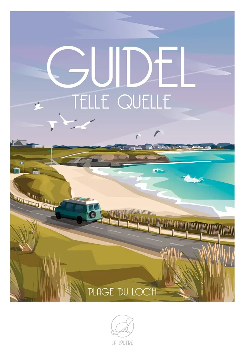 Puzzle GUIDEL Telle Quelle - Plage du Loc'h - 1000 pièces von La Loutre – Schachtel 1 von 2