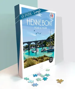 Puzzle HENNEBONT Pour le Moral - 1000 pièces de La Loutre – boîte 2 sur 2