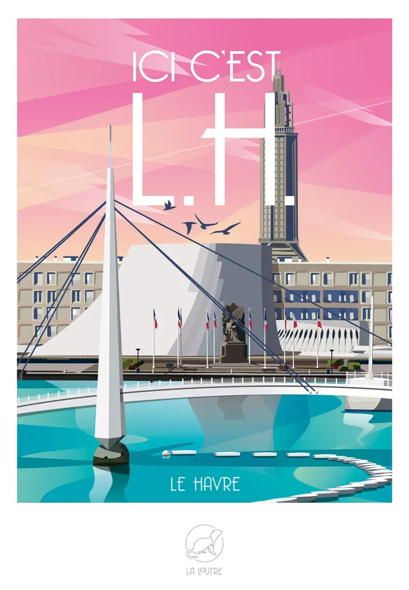 Puzzle Ici c'est L.H. - Le Havre - 1000 pièces de La Loutre – boîte 1 sur 2