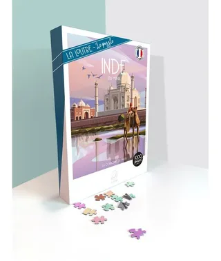 Puzzle INDE Taj Mahal - 1000 pièces de La Loutre – boîte 2 sur 2