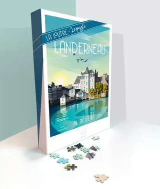 Puzzle LANDERNEAU Fil de l'Eau - 1000 pièces van La Loutre – doos 2 van 2