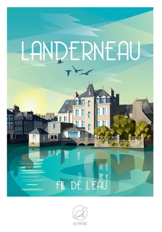 Puzzle LANDERNEAU Fil de l'Eau - 1000 pièces van La Loutre – doos 1 van 2
