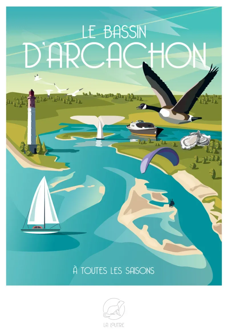 Puzzle Le Bassin d'ARCACHON A Toutes les Saisons - 1000 pièces de La Loutre – boîte
