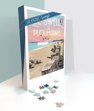 Puzzle Le SWELL de PLOUHARNEL - Plage de Sainte-Barbe - 1000 pièces from La Loutre – box 2 of 2