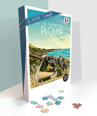 Puzzle Les Falaises de PLOUHA Moi - Plage Bonaparte - 1000 pièces from La Loutre – box 2 of 2
