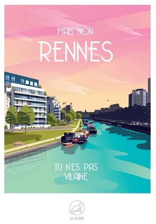 Puzzle Mais Non RENNES - Tu n'es pas Vilaine - 1000 pièces from La Loutre – box 1 of 2
