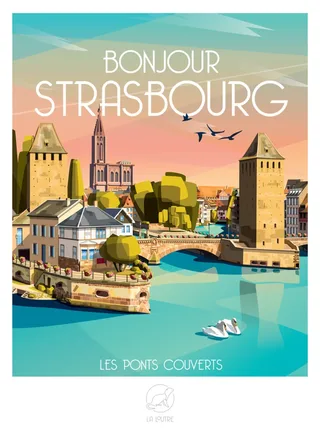 Puzzle Mini Puzzle - Strasbourg Les Ponts Couverts - 51 à 99 pièces de La Loutre – boîte 2 sur 2