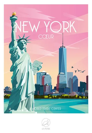 Puzzle NEW YORK Coeur - World Trade Center - 1000 pièces von La Loutre – Schachtel 1 von 2
