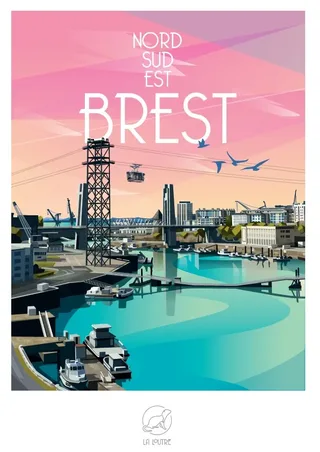 Puzzle Nord Sud Est BREST - 1000 pièces van La Loutre – doos 1 van 2
